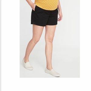 Old Navy Full Panel Black Maternity Shorts